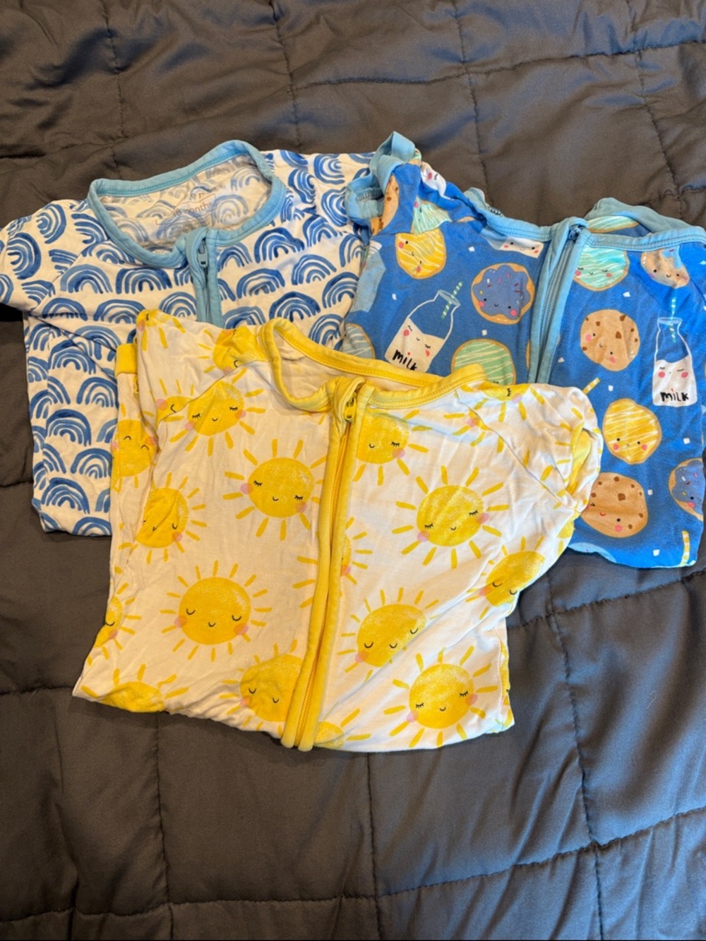 Little Sleepies Bundle! 3 pairs shortie zippies (12-18mo)